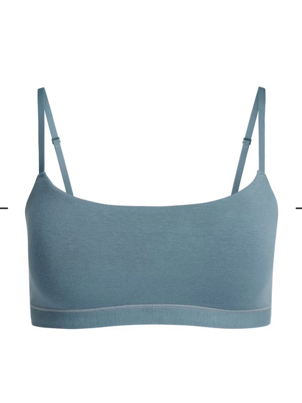 SKIMS Everyday Cotton Scoop Bralette in Teal Blue Kyanite - Size Small